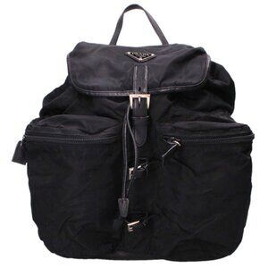 Prada Triangle Logo Nylon Backpack